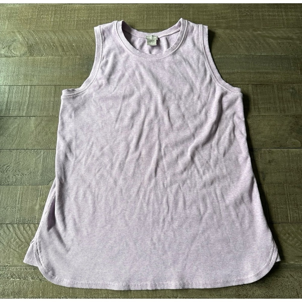 Chico's Zenergy Women's Purple High Neck Ribbed Tank Size 2 (12-14)